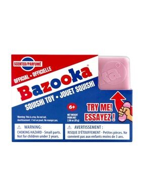Bazooka Bubble Gum Scented Pink Squishy Toy - Kids Fun Stress Relief